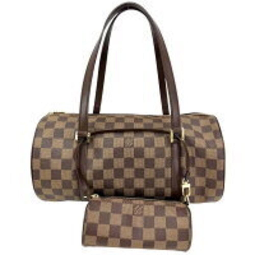 Louis Vuitton Papillon Handbag Clutch Shoulder Bag Damier Canvas Brown